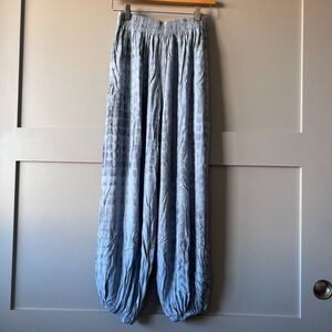 Style Park 1 Women Tie Dye Harem Style Jogger Pants One Size Blue Boho Wide Leg